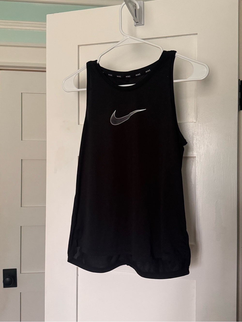 Nike Black Women's Athletic Tank with Silver Swoosh